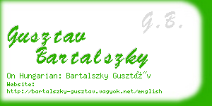 gusztav bartalszky business card